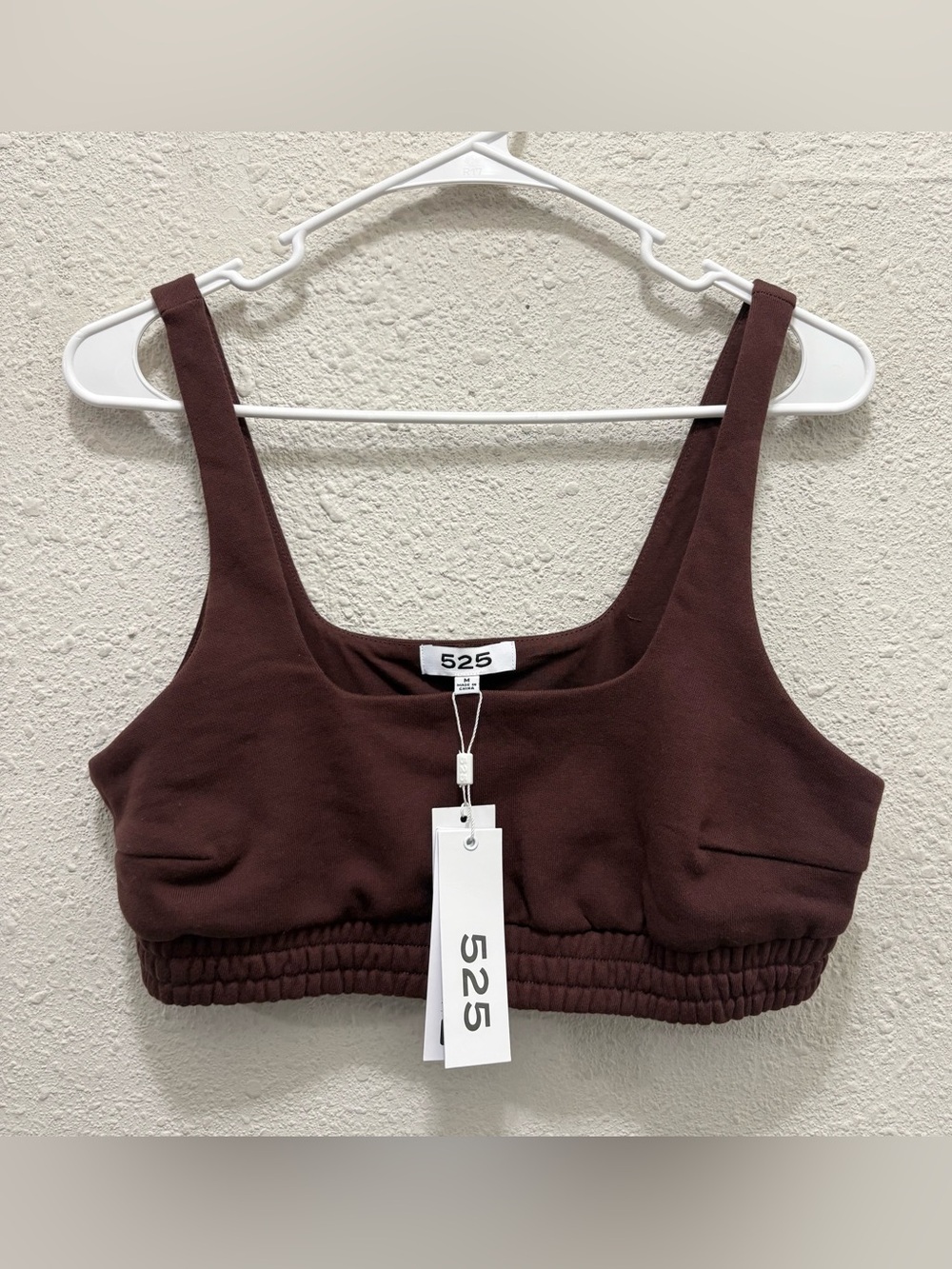 525 American Cocoa Brown Crop Top NWT M